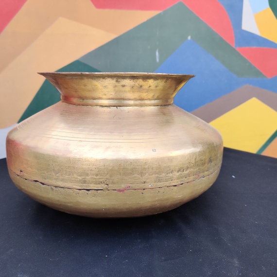 Kitchen & Dining Indian Cooking Degchi Antique Brass Kitchenware