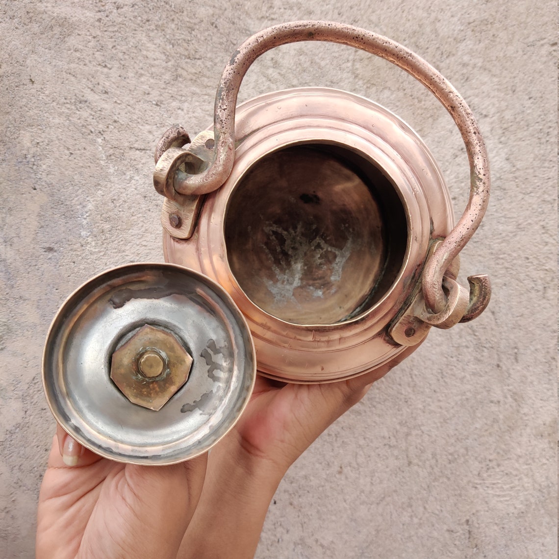 Vintage Messing handgefertigte einzigartige Form Öl Dose/Ghee | Etsy