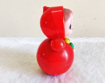1940s Vintage Roly-poly Doll Toy Japan Making Good Sound Kids