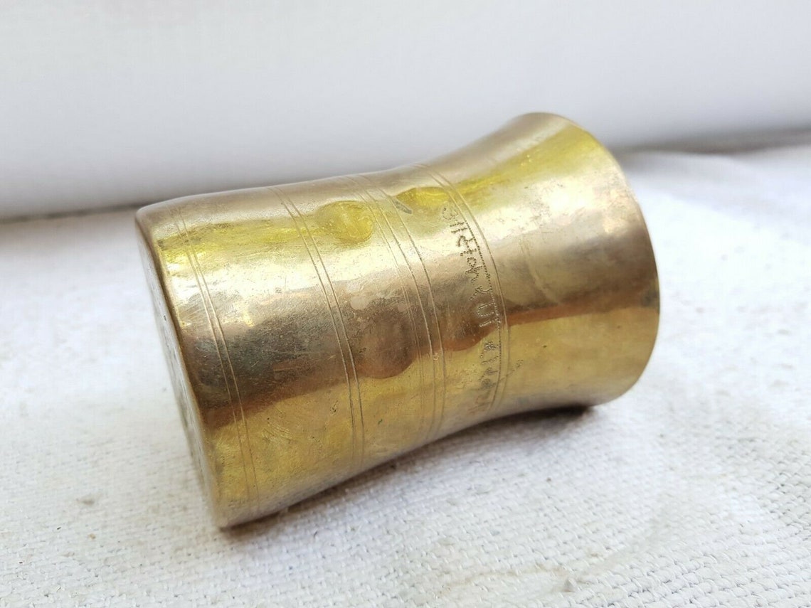 Antique Rare Dots Design Heavy Bronze Tumbler Vintage Bell Etsy