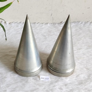 Vintage Conical Shaped German Silver Letter Box | Vintage Popcorn Holder Box | Keepsake Container | Trinket Box | Antique Box Rare 2Pc ME551