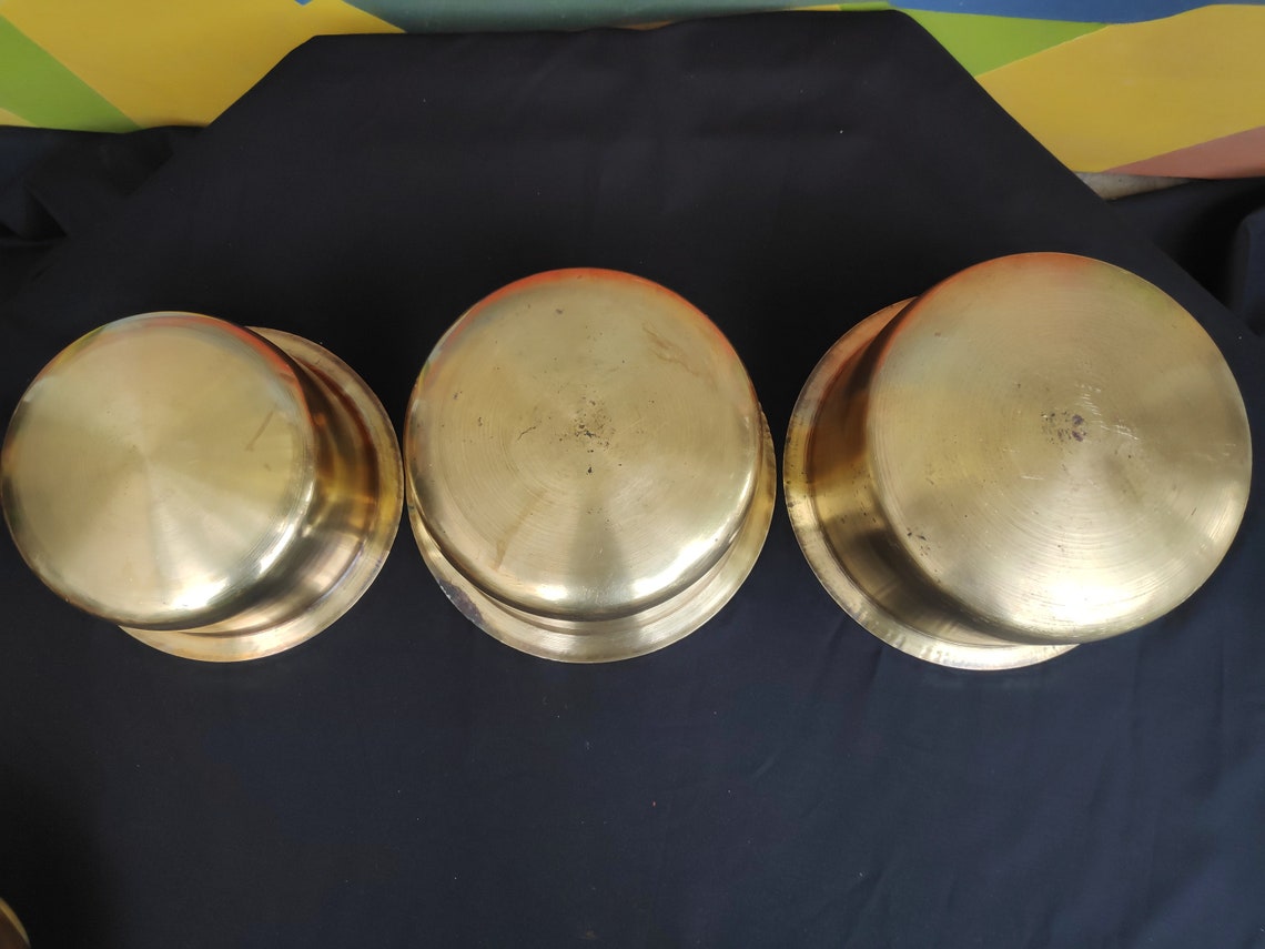 Antique Brass Cooking BowlSet of 3/Cooking Patila/Serving Etsy