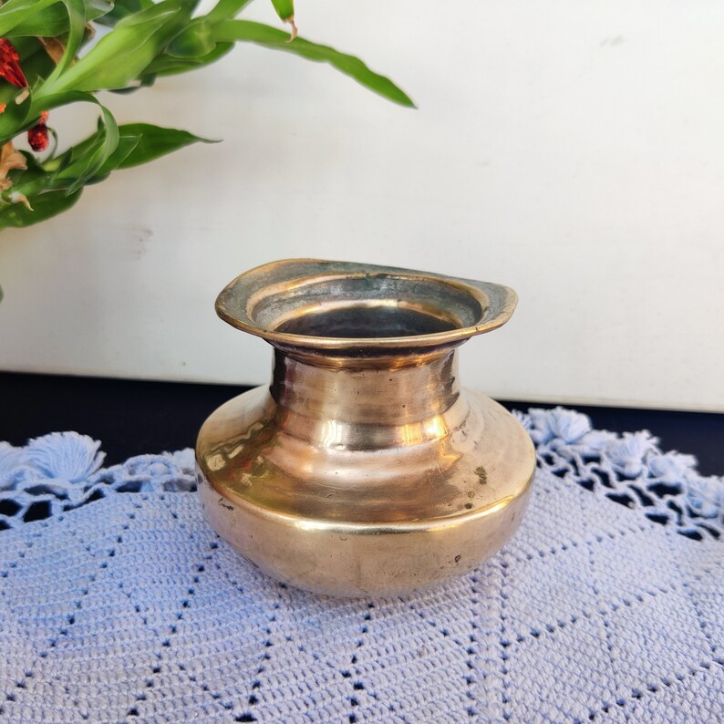 Antique Brass Oil and Ghee Vessel Set Unique Shaped Serving Etsy