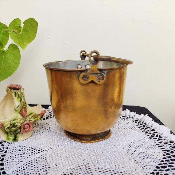 Antique brass hotsell ice bucket