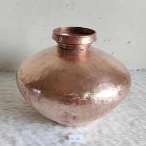 Antique Copper Jumbo Water Pot | Holy Unique Copper Water Pot | Antique Copper Boho Ethnic Decor | Indian Antiques | Home Decorative ME342