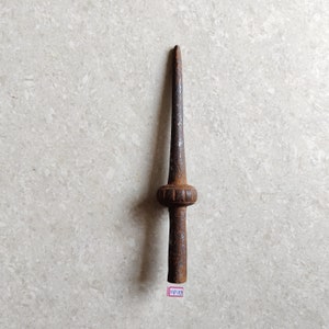 19c Antique Original Old Iron Melon Design Spear End Lance |  | Authentic | Hunting Spear | Decorative Collectible | No Reproduction | SP119