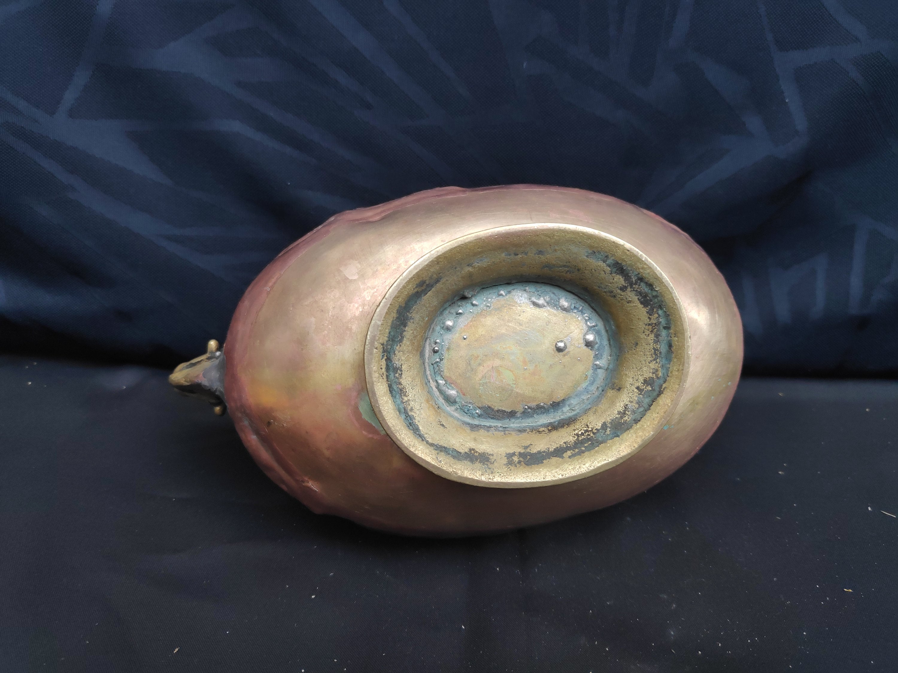 Antique Rare Brass and Copper Nandi/cow Holy Water Pot