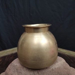 Antique Brass Rare Water Pot|Solid and Sturdy Rare Lota|Brass Art|Drinking Water Brass Pot |Indian Antiques|Boho Decor|Kalash Pot|Brassware