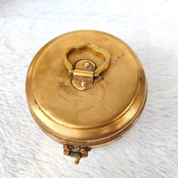 Antique Storage Brass Box | Vintage Jewellery Box… - image 8