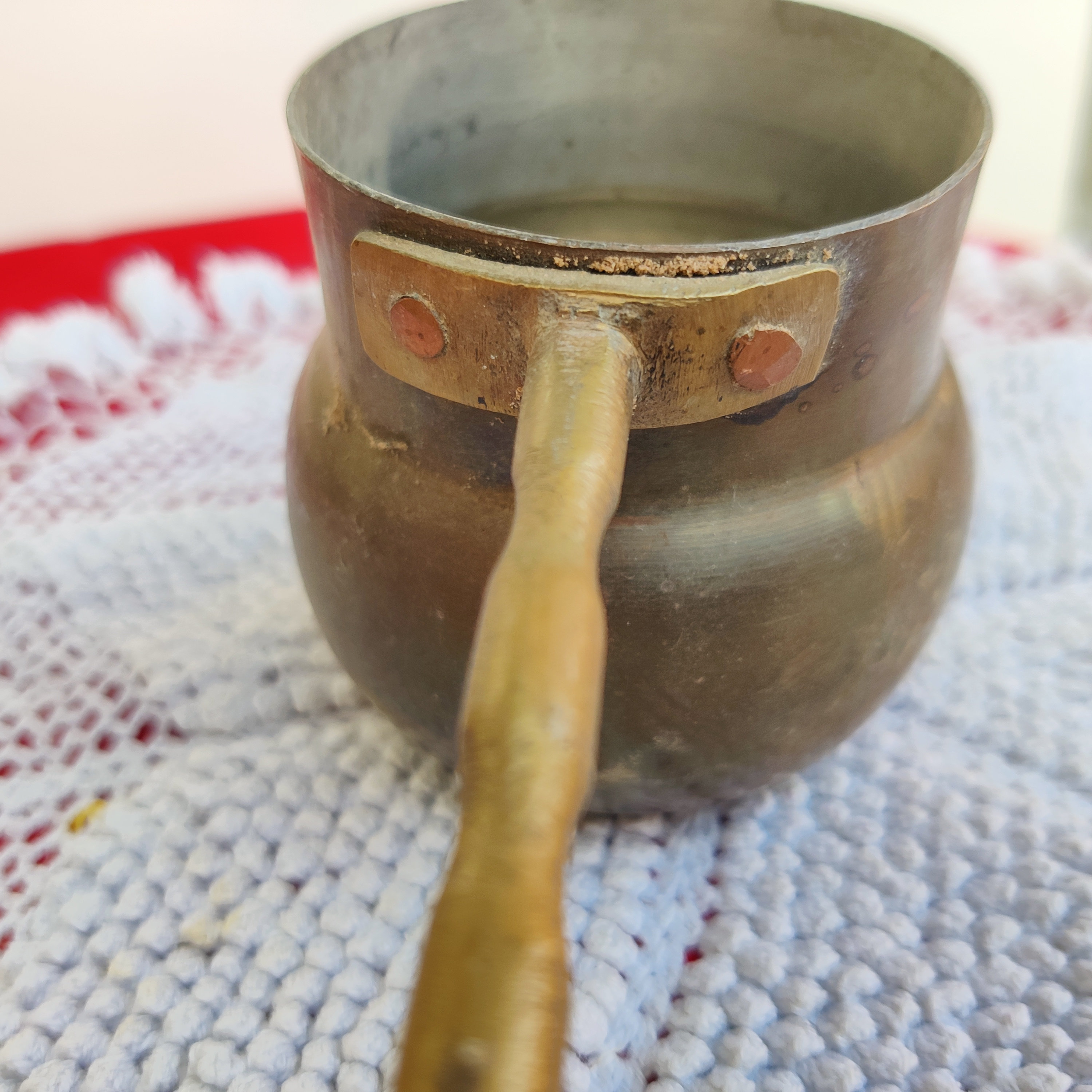 Antique Brass Coffee Pot With Handle Antique Tin Coated Brass Water Pot