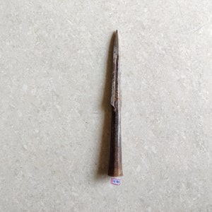 19c Antique Original Old Iron Spear Head | War Collectible | Authentic | Hunting Spear | Decorative Collectible | No Reproduction | SP121
