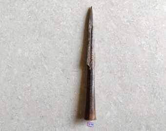 19c Antique Original Old Iron Spear Head | War Collectible | Authentic | Hunting Spear | Decorative Collectible | No Reproduction | SP121