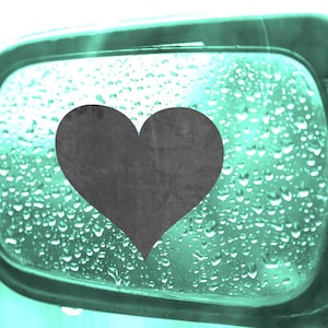 heart shape mirror peeker, 2pcs car rearview mirror sticker, waterproof anti-fog rain proof clear film