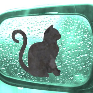 cat mirror peeker, 2pcs car rearview mirror sticker, waterproof anti-fog rain proof clear film