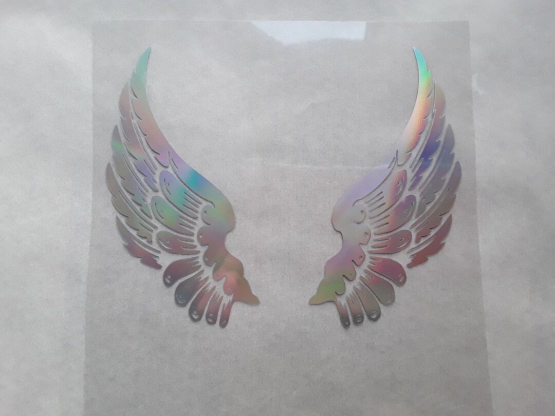 Angel Wings Iron On, Angel Wings Glitter Applique, Gold Glitter Heat