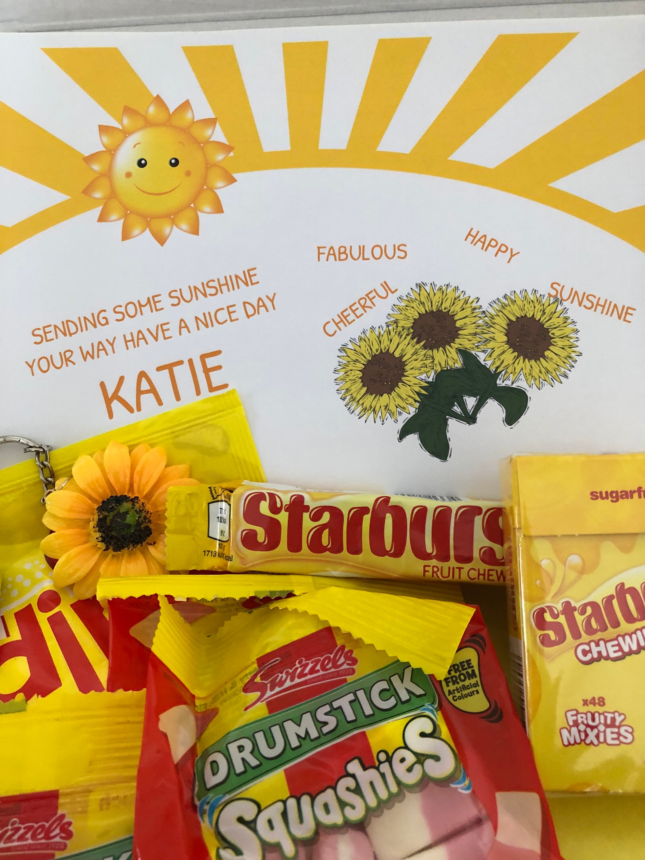 Sunflower Gift Box Personalised Gift Chocolate Box Gift for Etsy