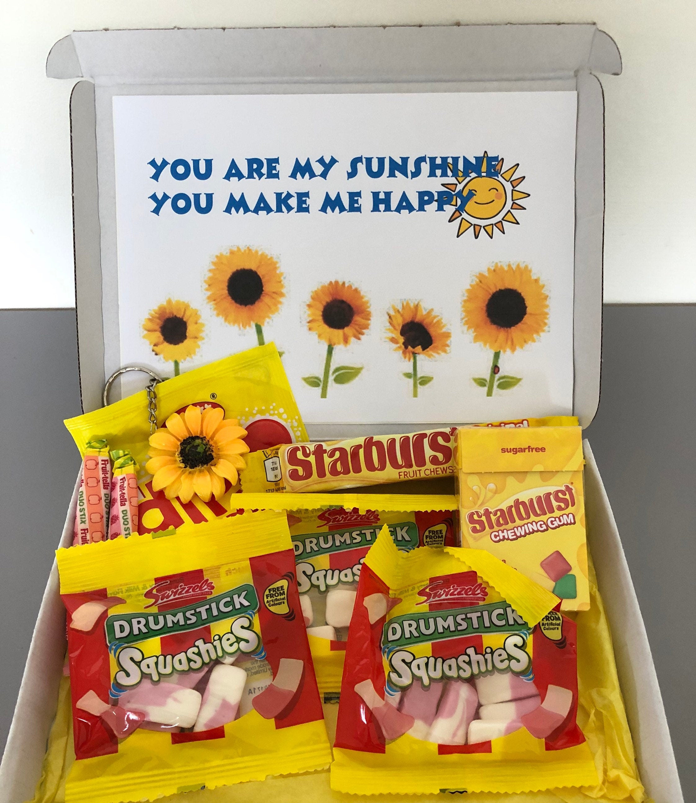 Sunflower gift box personalised gift chocolate box gift for Etsy