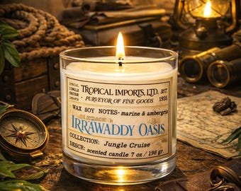 IRRAWADDY OASIS | Jungle Cruise Candle | Disney Candles | Tiki Room Candle | Disneyland Inspired Decor
