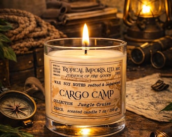CARGO CAMP | Jungle Cruise Candle | Disney Candles | Tiki Room Candle | Disneyland Inspired Decor