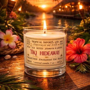 TIKI HIDEAWAY | Tiki Room Candle | Disney Candles | Tiki Room Candle | Disneyland Inspired Decor