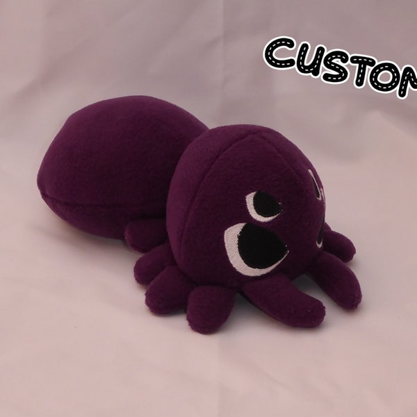 Handmade Custom Spider Plushie Stuffed Toy - Made to Order - Any Colour! Purple White Blue Green Red Yellow Orange - CE Marked