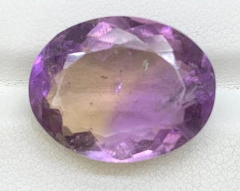 100% Natural AMETRINE Faceted Gemstone/Ametrine Jewelry/Bi Colour Gemstone Ametrine Oval Shape Cut Loose Gemstone 14.3x18.3x8.6mm 14.30 Cts
