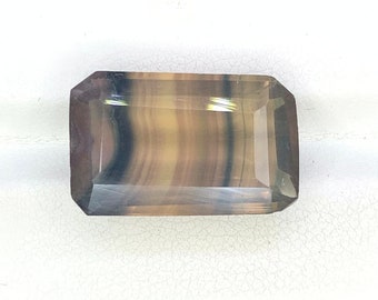 Natural Rainbow Fluorite Faceted Octagon Shape Cut Loose Gemstone 11 Cts 11x18x6mm Approx