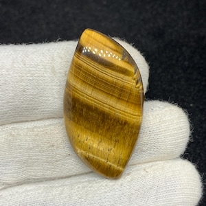 Cabujón de ojo de tigre amarillo natural, piedra preciosa suelta para colgante/joyería, 21 x 41 x 5 mm, 40 cts