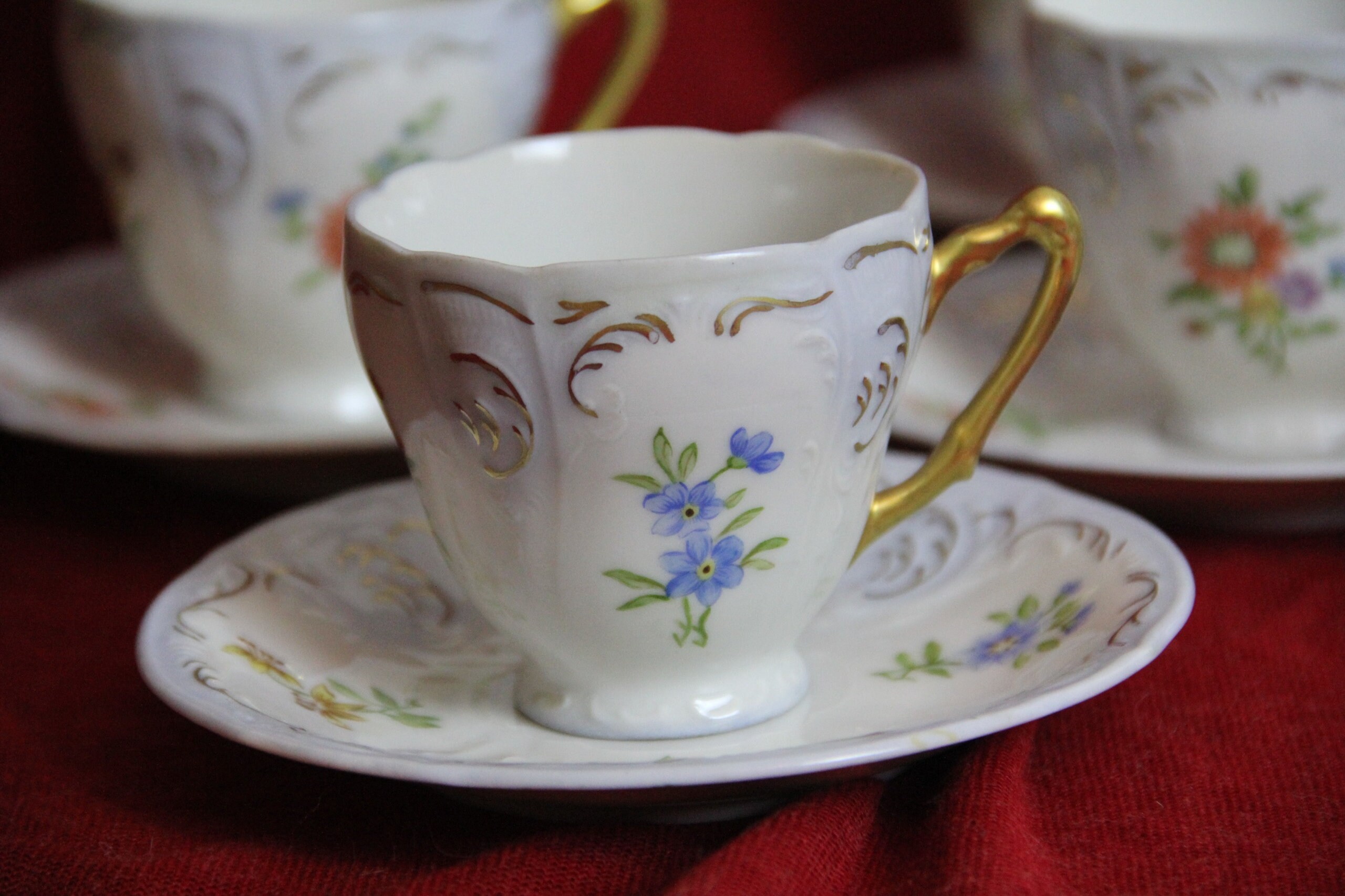 Vintage Czech porcelain tea set 12 pcs 1958 every piece Etsy