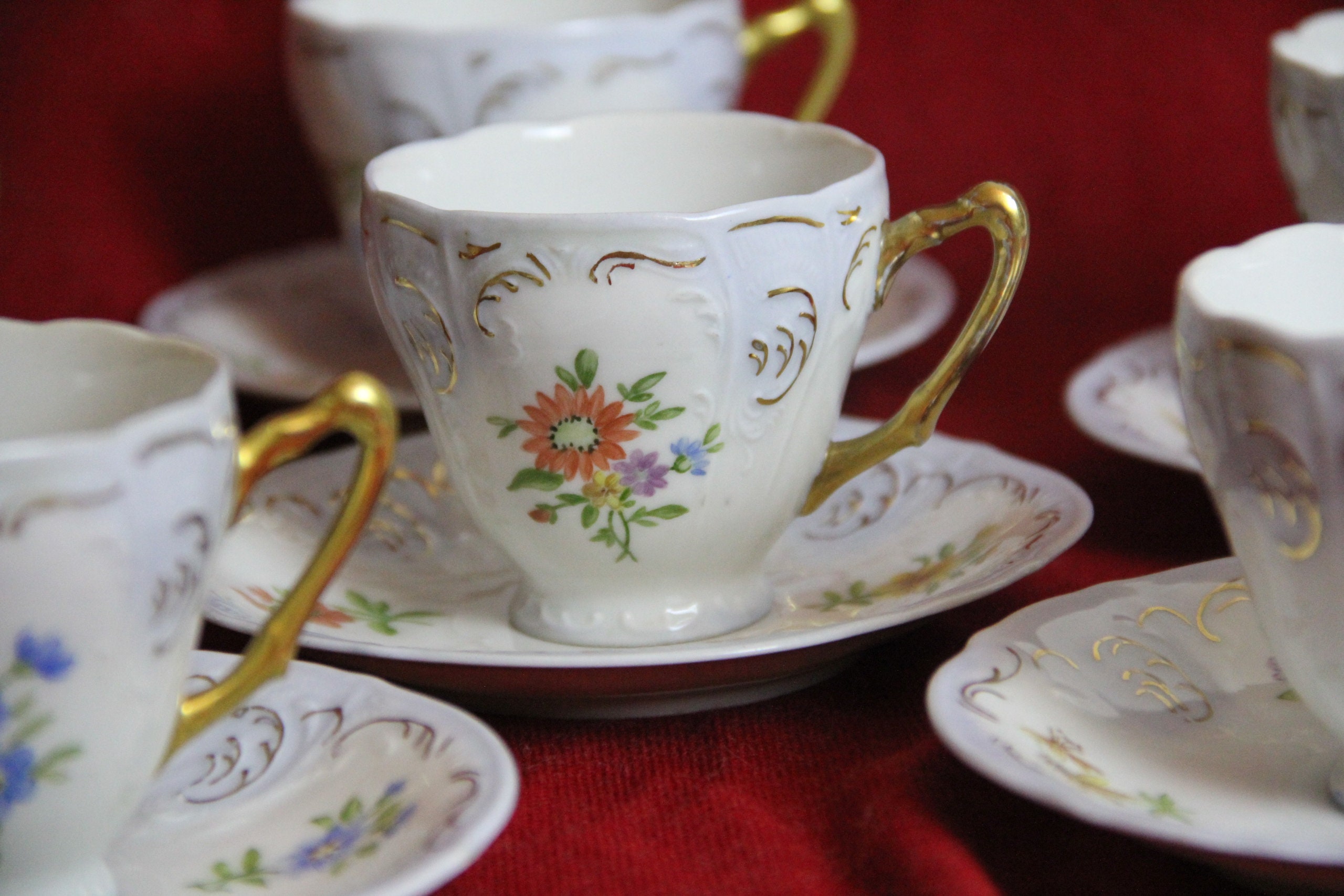 Vintage Czech porcelain tea set 12 pcs 1958 every piece Etsy