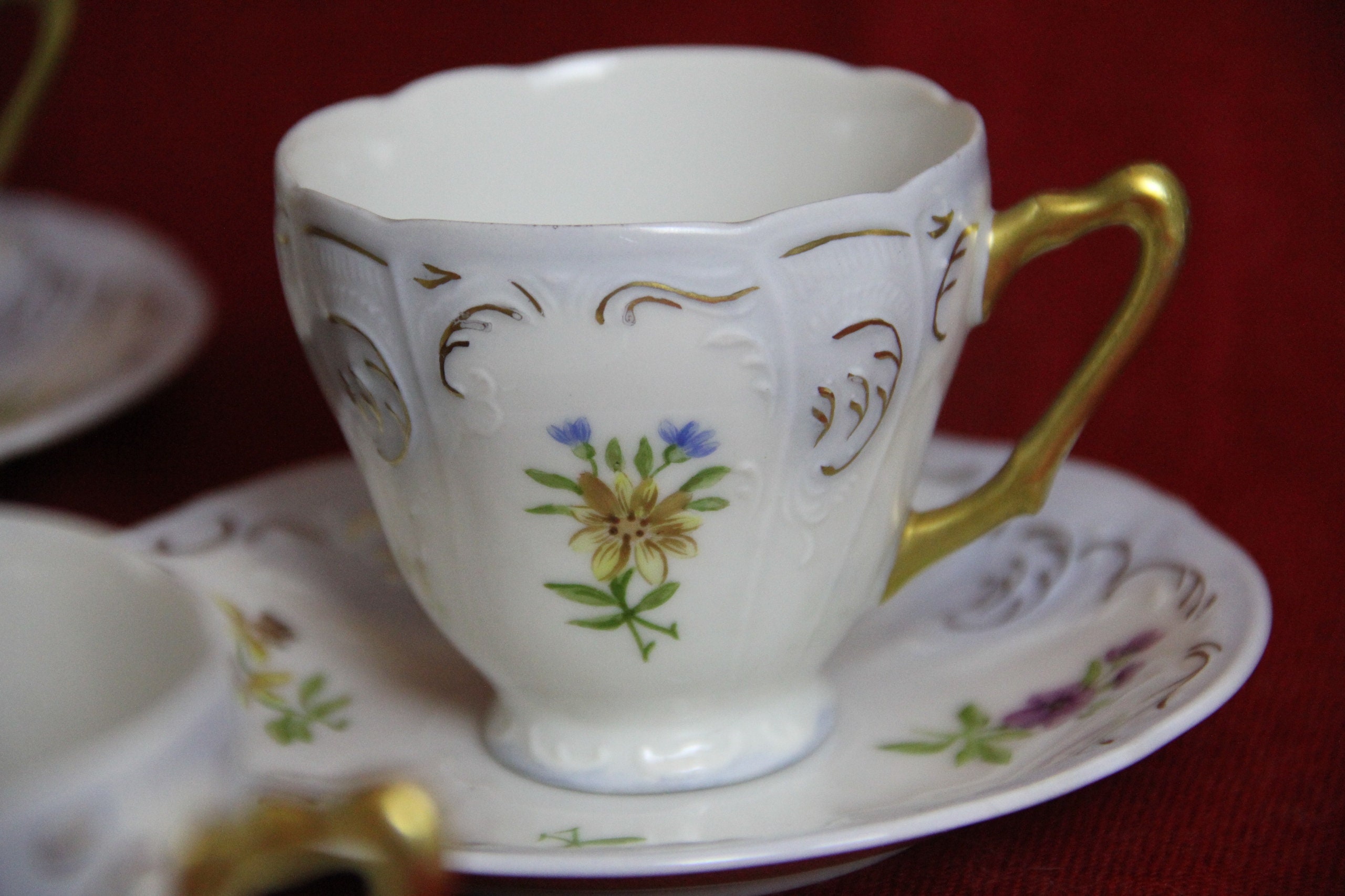 Vintage Czech porcelain tea set 12 pcs 1958 every piece Etsy