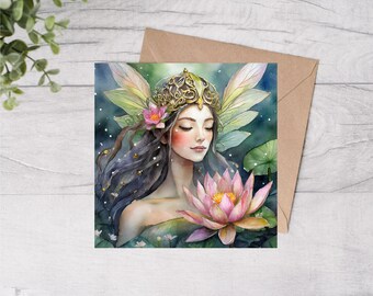 Lotus Fairy "Nalini" Greetings Card