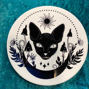 Mystical Cat Ceramic Coaster