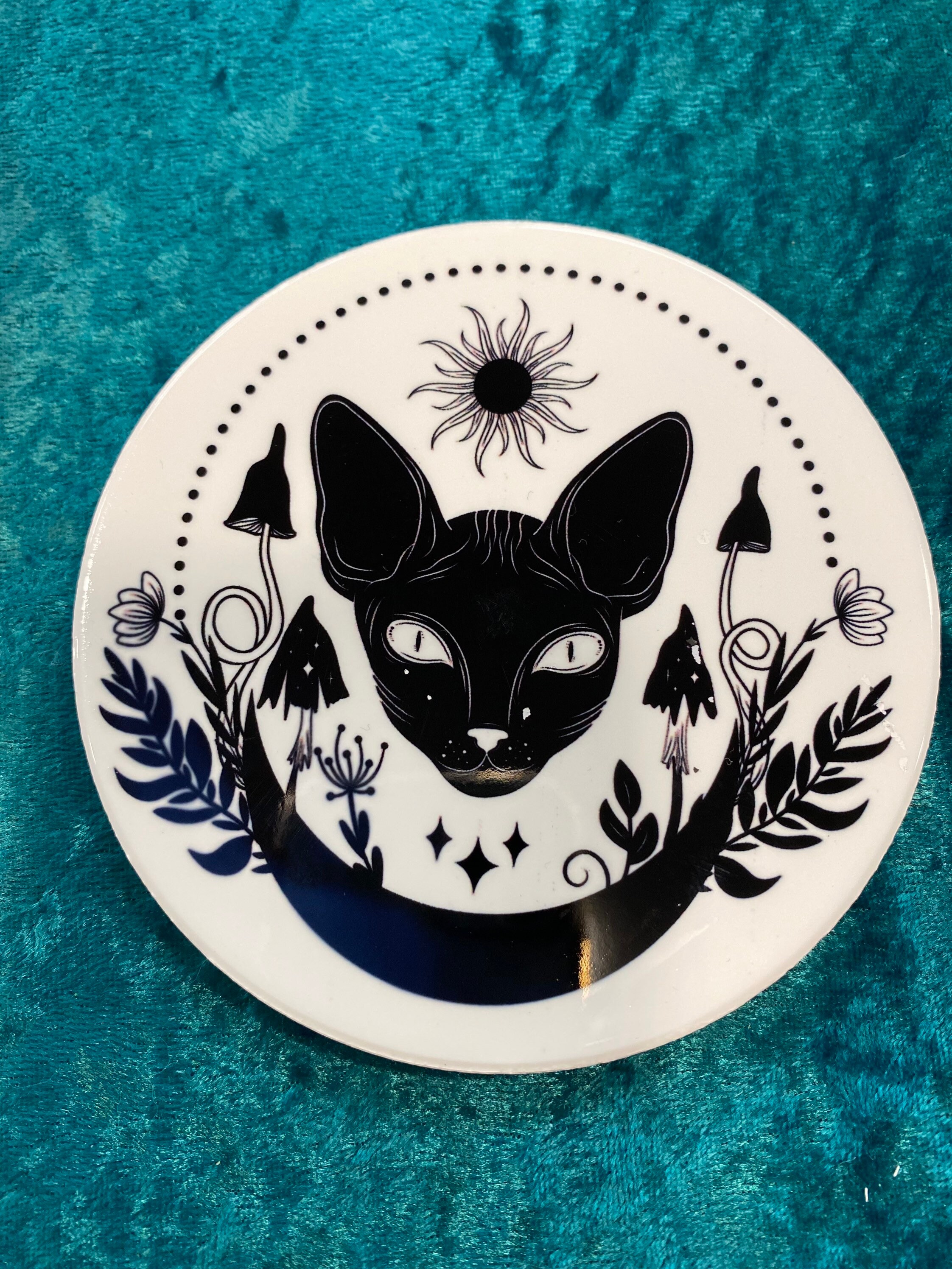 Mystical Cat Ceramic Coaster
