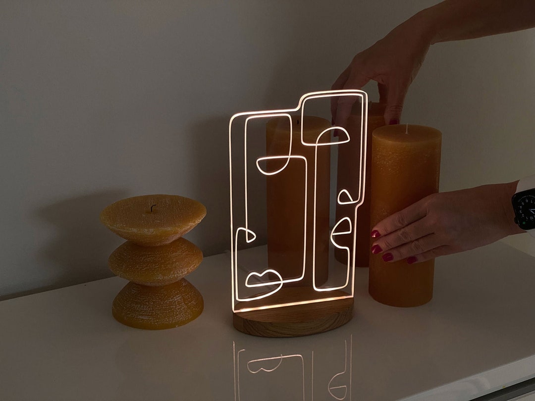 ART Series Lamp Face Led Lamp Decoration Desk Lamp Mini Neon Night