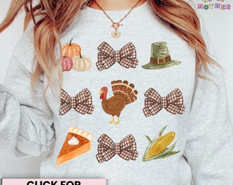 Thanksgiving Sweatshirt Women Thanksgiving Sweater Women Fall Sweatshirt Fall Crewneck for Women Coquette Fall Sweatshirt Thanksgiving Shirt
