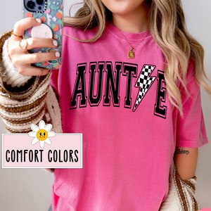 Retro Auntie Shirt Cute Auntie Gift for Auntie TShirt Aunt Shirt Auntie T Shirt Promoted to Aunt Gifts for Aunt Gifts Trendy Aunt T-Shirt