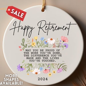 Personalized Retirement Gift for Women Retirement Gift for Coworker Retirement Gift for Friend Retirement Ornament Retired Christmas Gift