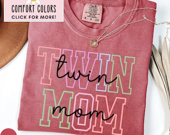 Retro Twin Mama Shirt, Twin Mom Shirt, Mom of Twins Tshirt