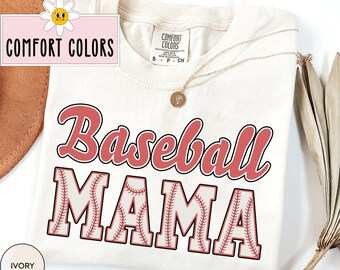 Baseball Mom Shirt Baseball Mama Tshirt Retro Baseball T Shirt Baseball Gift Cute Baseball Mama T-Shirt Baseball Mom Tee for Game Day Shirt
