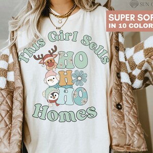 Real Estate Christmas Shirt Retro This Girl Sells Homes Tshirt Funny Real Estate Agent Tee Christmas Real Estate T-Shirt Real Estate Gift