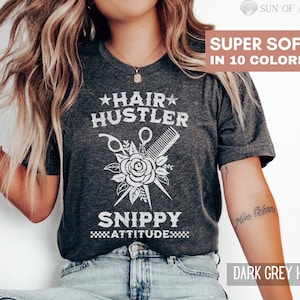 Hair Stylist Tshirt Hair Hustler Shirt Hairdresser T Shirt Gift for Hair Dresser T-Shirt Cosmetologist Shirt Beautician Tee Hairstylist Gift