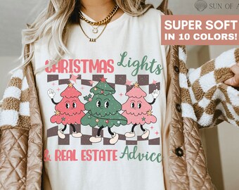 Real Estate Christmas Shirt Retro Real Estate Advice Tshirt Cute Real Estate Agent Gift for Real Estate Agent Funny Holiday Real Estate Tee