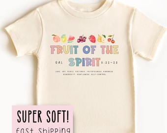 Kids Bible Verse Shirt for Kids Christian Tee for Kids Toddler Christian TShirt Christian Kids Shirt Youth Christian Tee Fruit of the Spirit