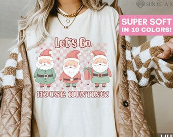 Christmas Real Estate Shirt Retro Real Estate Agent Tshirt Real Estate Agent Tee Real Estate Agent Gift Closing Gift Let’s Go House Hunting
