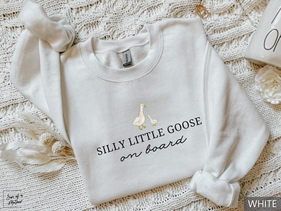 Pregnancy Sweatshirt Pregnancy Announcement Sweater Silly Goose Baby Shower Baby Reveal Shirt Pregnant Sweatshirt Mom to Be Sweatshirt