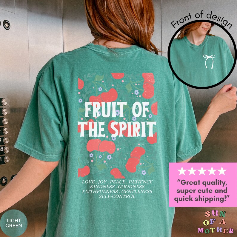 Fruit of the Spirit Shirt Cherry Fruits of the Spirit Trendy Christian ...