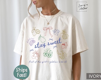 Fruit of the Spirit Christian Shirt Christianity Shirt Christian Tee Bible Verse Comfort Colors T Shirt Trendy Christian Tshirt Church Shirt