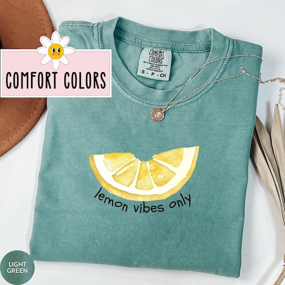 Comfort Colors® Lemon Shirt Citrus Shirt Watercolor Lemon Tshirt Aesthetic Fruit Shirt Vintage Fruit Tee Cottagecore T Shirt Gardening Gift