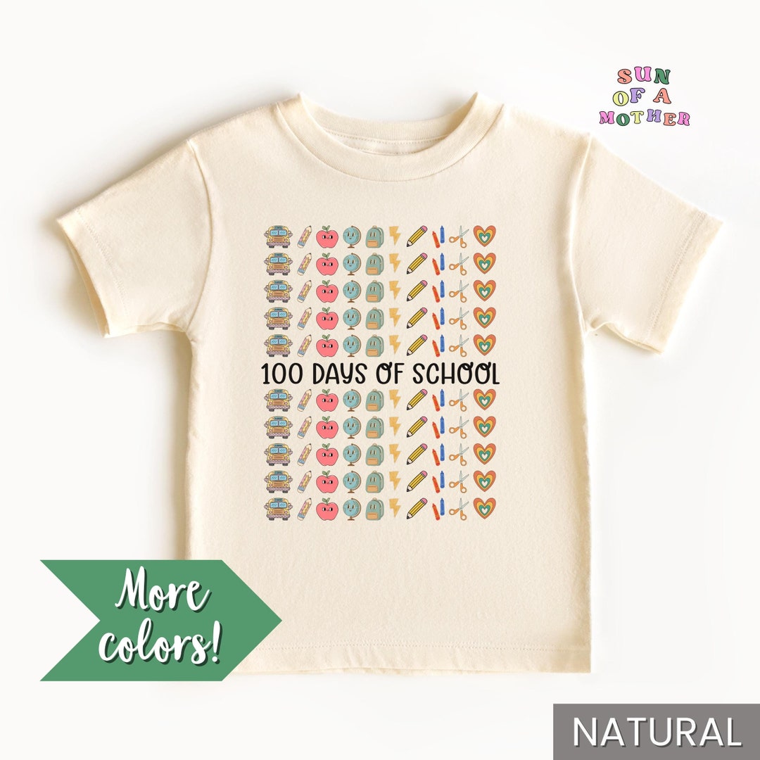100 Days of School Shirt for Kids 100th Day of School Tshirt Youth ...